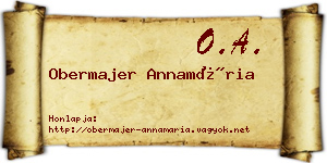 Obermajer Annamária névjegykártya